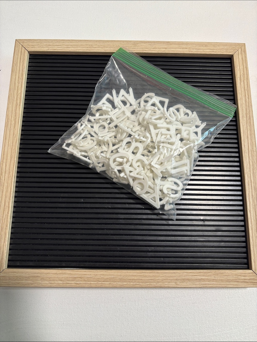Target White Letterboard Letters with Oak Frame Accent